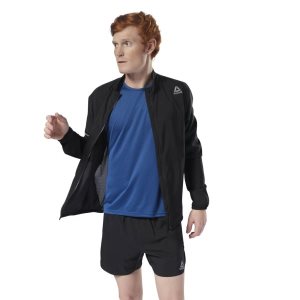 Reebok Running Woven Jacke Herren - Schwarz - DE 187-FCJ